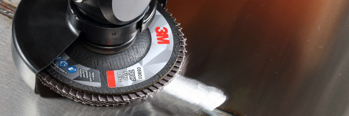 3M™ Flap Disc 769F grinding a weld
