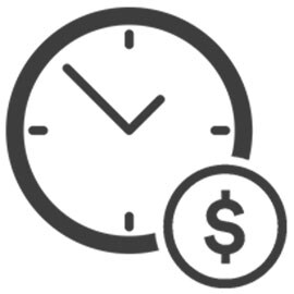 Clock with dollar sign